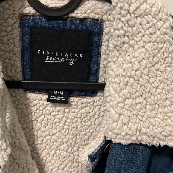 Streetwear Society Sherpa Lined Denim Jacket - Picture 2 of 4